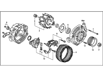 Honda CR-V Alternator - 31100-RJJ-004