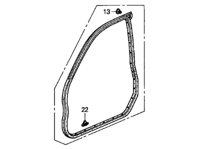 Honda 72350-S9A-003 Weatherstrip, L. FR. Door