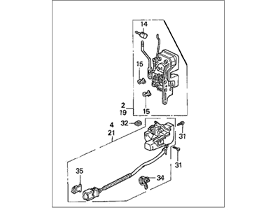 Honda Del Sol Door Lock - 72110-SR2-A21