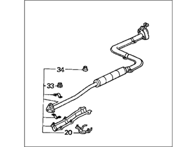 1997 Honda Del Sol Exhaust Pipe - 18220-SR2-C91