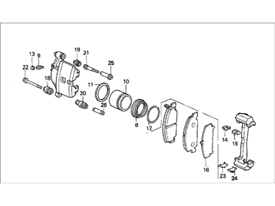 1994 Honda Del Sol Brake Caliper - 45230-SR3-L01