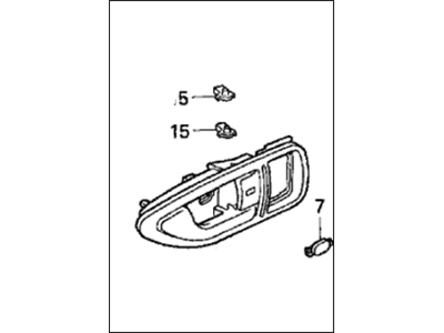 Honda 72160-SR2-A02ZA Handle Assembly, Driver Side Inside (Excel Charcoal)