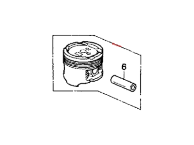 Honda 13030-P28-A01 Piston Set (Over Size) (0.50)