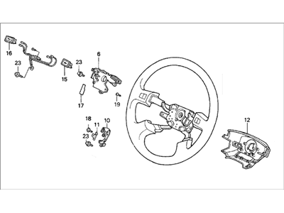 1996 Honda Del Sol Steering Wheel - 78510-SR2-A61ZA