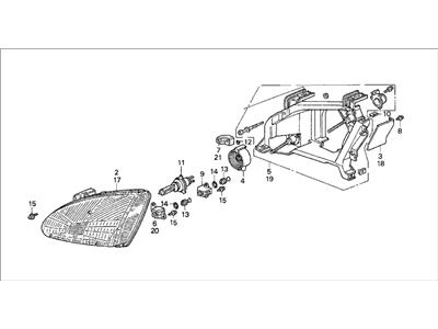 Honda 33100-SR2-A02 Headlight Assembly, Passenger Side