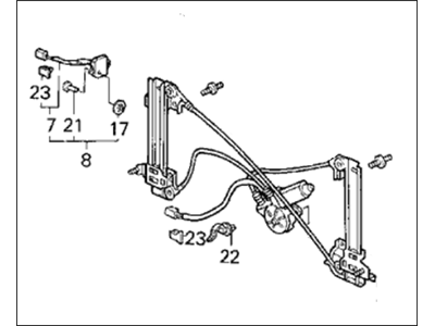 1996 Honda Del Sol Window Regulator - 85820-SR2-003