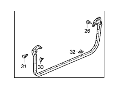 1993 Honda Del Sol Door Seal - 72350-SR2-003