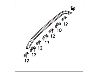 Honda 73152-SR2-003 Molding Assy., R. FR. Windshield Side