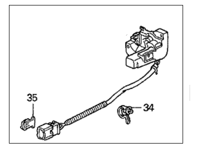 1997 Honda Del Sol Door Lock Actuator - 72115-SR2-J11