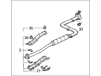 Honda Del Sol Exhaust Pipe - 18220-SR2-A73