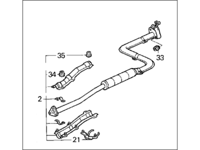 1994 Honda Del Sol Exhaust Pipe - 18220-SR2-A73