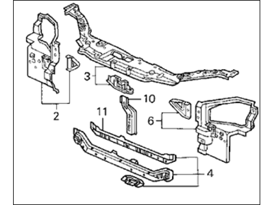 1994 Honda Del Sol Radiator Support - 60400-SR2-A00ZZ