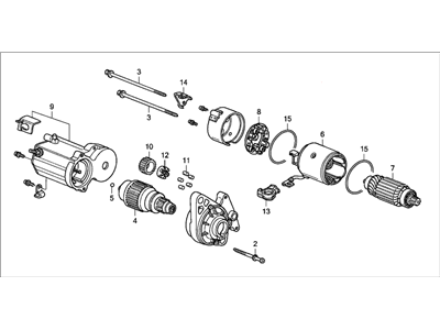 Honda 31200-P72-A01 Starter Motor Assembly (Dxdiv) (Denso)