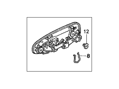 1996 Honda Del Sol Door Handle - 72140-SR3-J02YB