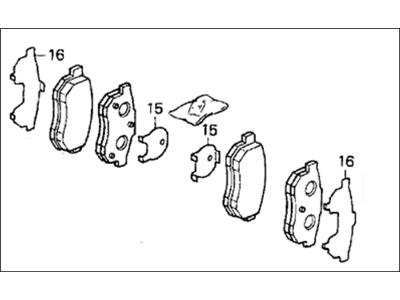 Honda 43022-SR3-516 Pad Set, Rear