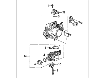 1995 Honda Civic Throttle Body - 16400-P28-A01