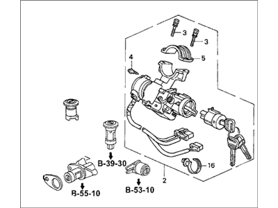 Honda 35010-SR2-A00 Lock Set