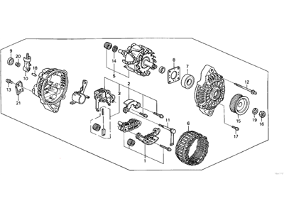 Honda 31100-P08-004 Alternator Assembly (Ahga19) (Mitsubishi)