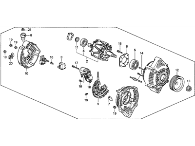 1995 Honda Del Sol Alternator - 31100-P08-013