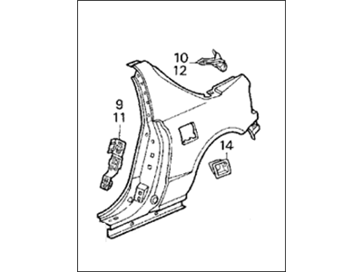 Honda 04636-SR2-310ZZ Panel Set, R. RR. (Outer)