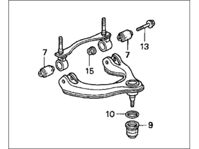 Honda 51460-SR3-023 Arm Assembly, Left Front (Upper)