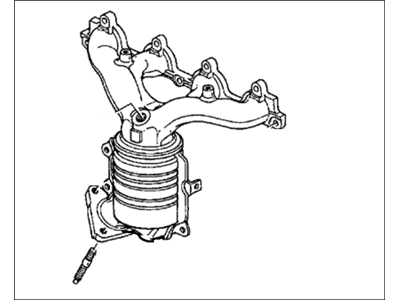 1996 Honda Del Sol Catalytic Converter - 18160-P2E-L00