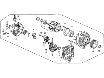 1995 Honda Del Sol Alternator - 31100-P30-033