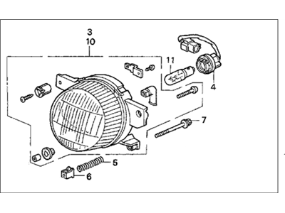 Honda 33950-SR2-A01 Light Assembly, Left Front Accessory