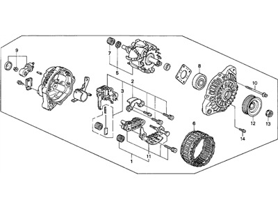 Honda 31100-P2E-A01 Alternator Assembly (Ahga24) (Mitsubishi)