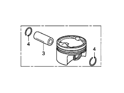 Honda 13010-RL5-A00 Piston Set A (Std)