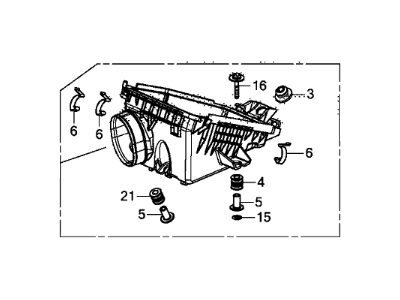 Honda 17201-R1B-A00 Case Set, Air Cleaner