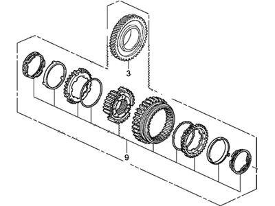 Honda 23432-RM5-305 Gear Set, Second