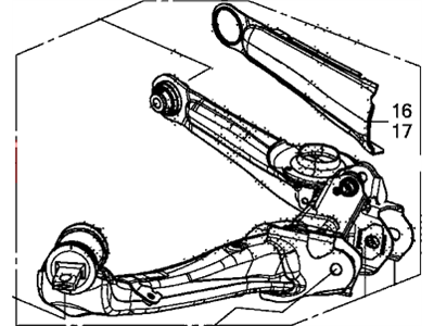 Honda 52371-TR7-A52 Arm, Left Rear Trail