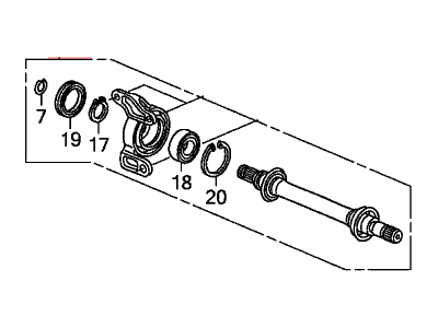 Honda 44500-TR3-A50 Shaft Assembly, Half