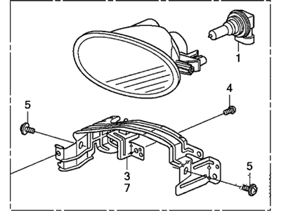 Honda 33901-TS8-A51 Foglight Unit, Passenger Side