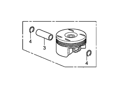 Honda 13010-R1A-A00 Piston Set (Std.)