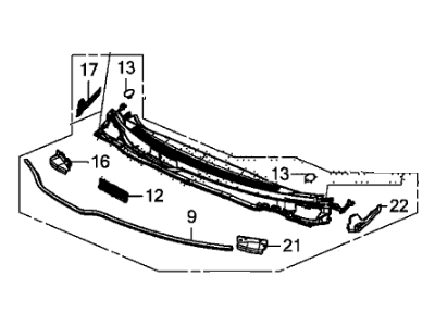 Honda 74219-TR6-A00 Cowl Top Assy. (C)