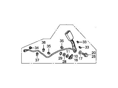 Honda 04816-TS8-A70ZB Buckle Set, L. FR. Seat Belt *G69L* (PALE MOSS GRAY)