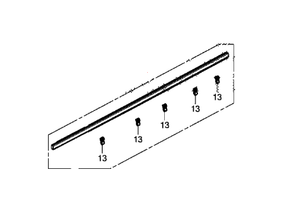 Honda 72410-TS8-A01 Molding Assy., R. FR. Door