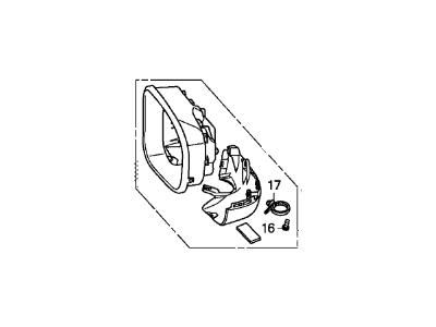 Honda 76205-TR4-C01 Housing Set, Passenger Side