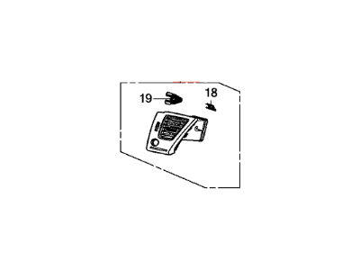 Honda 77621-TR6-C01ZA Outlet Assy. *NH895L* (Driver Side) (BLACK METAL HAIR LINE FILM)