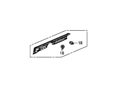 Honda 84201-TS8-A02ZA Garnish Assy., R. FR. Side (Inner) *NH167L* (GRAPHITE BLACK)