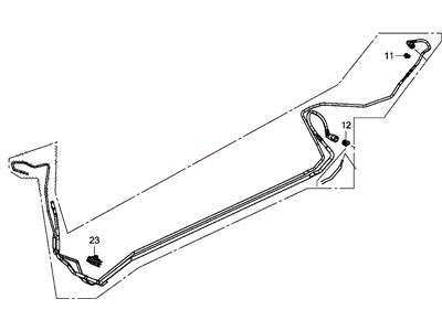 Honda 16050-TR0-A90 Set, Fuel Pipe Assembly