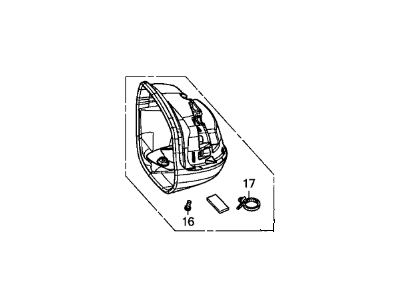 Honda 76205-TR0-A01 Housing Set, Passenger Side