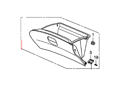 Honda 77500-TR0-A01ZD Box Assembly, (Graphite Black)