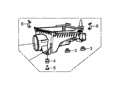 Honda 17201-RX0-A00 Case Set, Air Cleaner