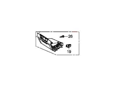 Honda 77315-TR6-C01ZA Pocket Assy., Center *NH167L* (W/O Switch) (GRAPHITE BLACK)