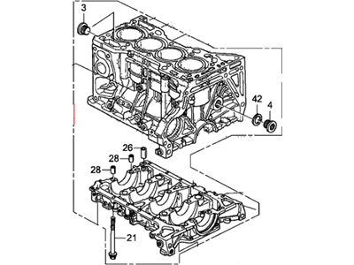 2013 Honda CR-V Engine Block - 11000-R40-811