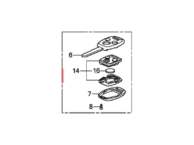 Honda 35118-TR0-A00 Key, Immobilizer & Transmitter (Blank)