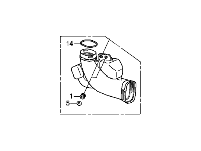 Honda 17253-RX0-A00 Tube Assembly B, Air Inlet